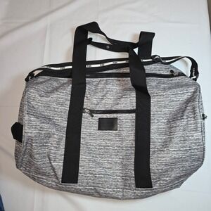 Victoria's Secret PINK Duffle Bag Gray Heathered Gym Travel Weekender